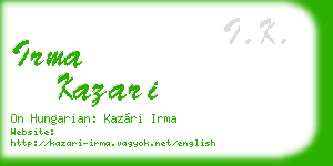 irma kazari business card
